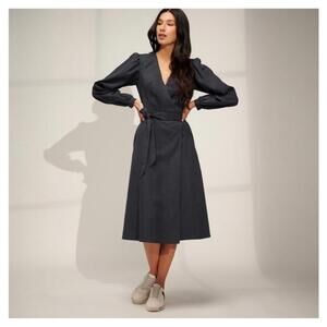 Emma Knudsen Reese Midi Long Sleeve Wrap Dress